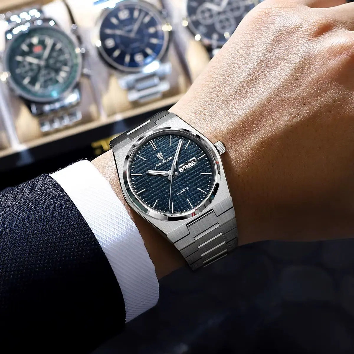 POEDAGAR 821 Business Men Wristwatch