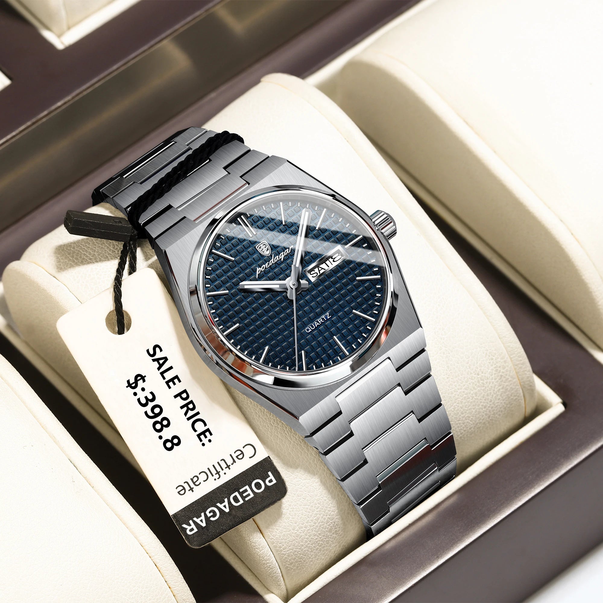 POEDAGAR 821 Business Men Wristwatch