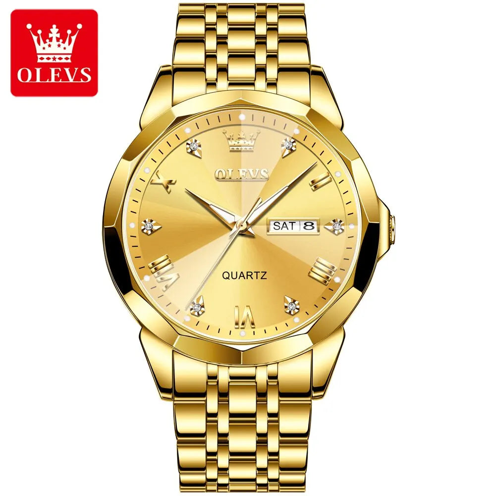 X5n6AliExpress-Collection-OLEVS-Men-s-Watches-Rhombus-Mirror-Original-Quartz-Watch-for-Man-Waterproof-Luminous-Stainless - Galaxy Dials