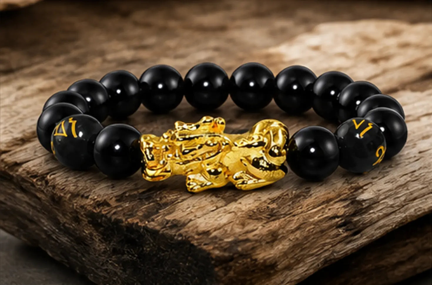 Black Beads Bracelet for Mens