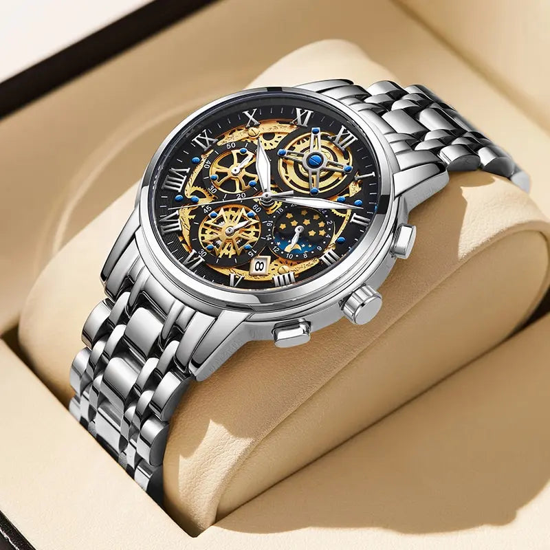 LIGE Skeleton Chronograph Model LG8973