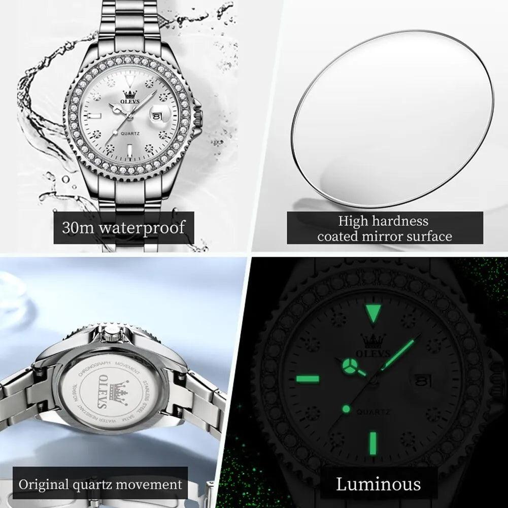 7hofOLEVS-Original-Diamond-Dial-Quartz-Watch-for-Women-Fashion-Elegant-Ladies-Watches-Stainless-Steel-Waterproof-Women - Galaxy Dials
