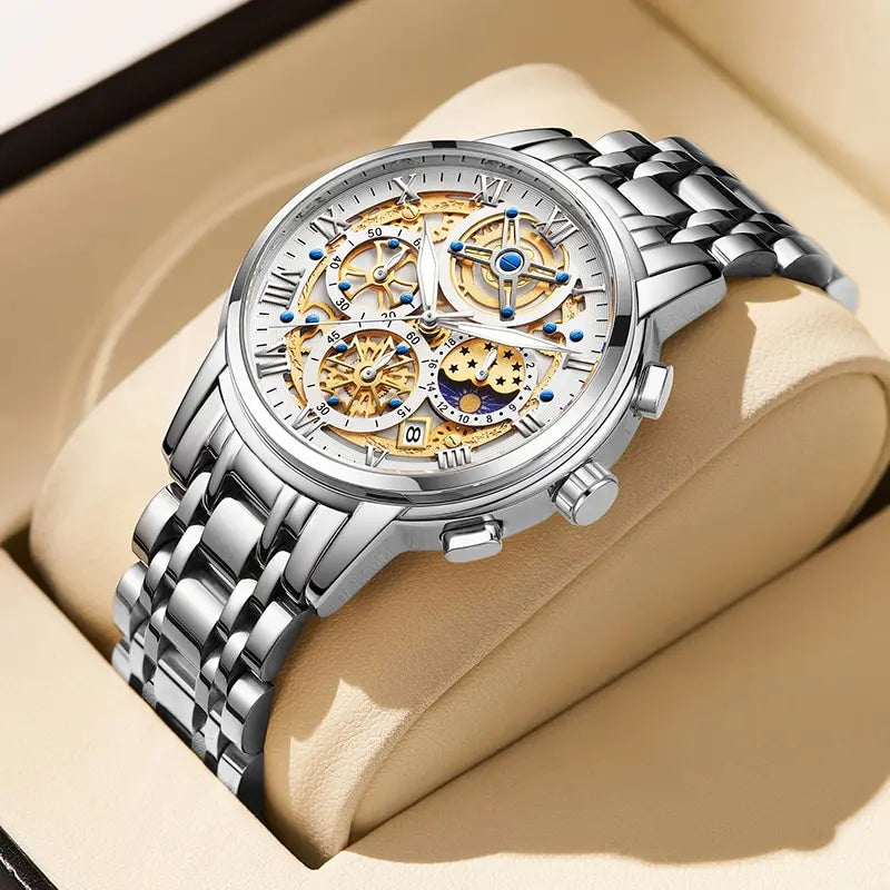 LIGE Skeleton Chronograph Model LG8973