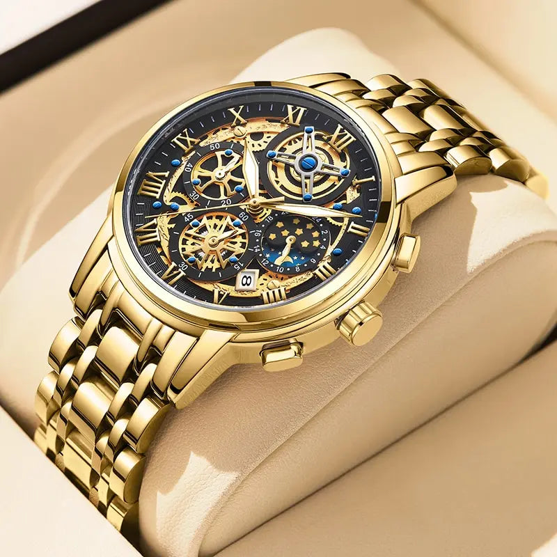 LIGE Skeleton Chronograph Model LG8973