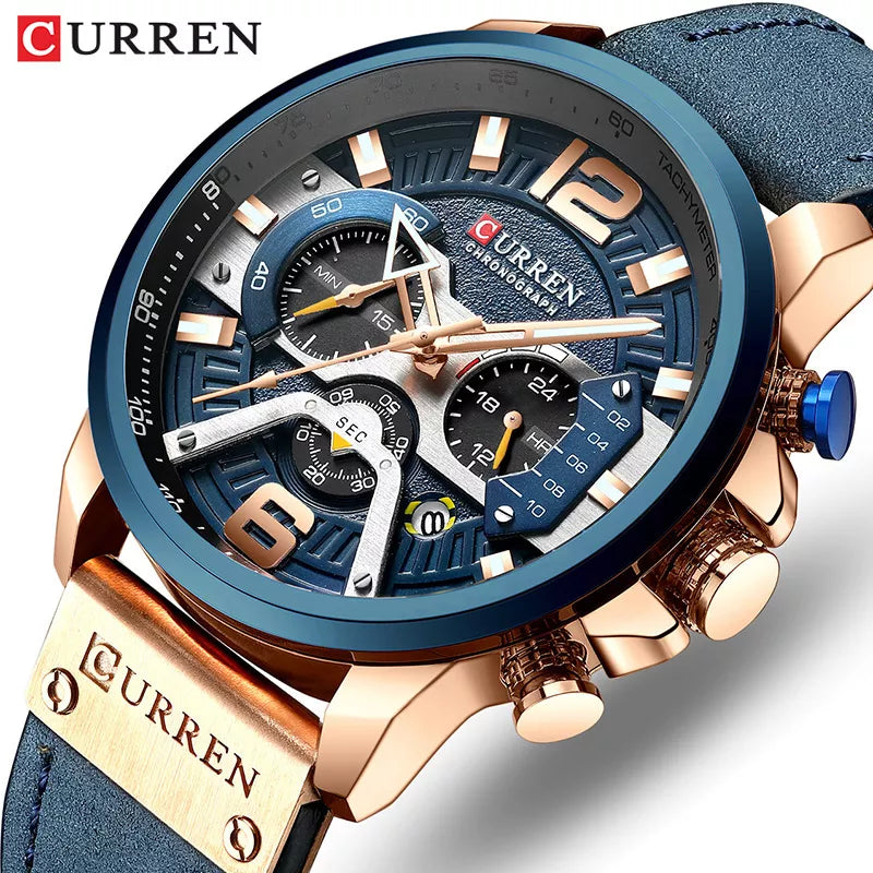 CURREN 8329 Luxury Men Leather Sports Watch