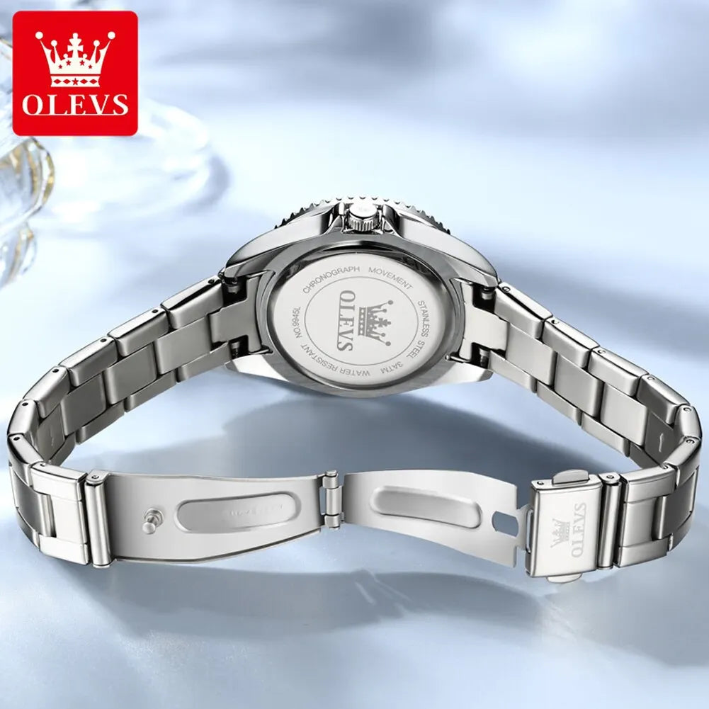 OLEVS 9945 Original Diamond Dial Quartz Watch for Women