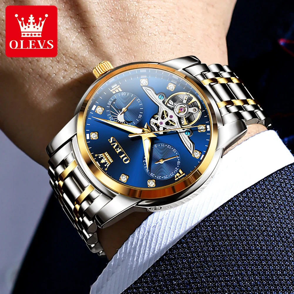 OLEVS 6703 Original Automatic Mechanical Moonphase Watch