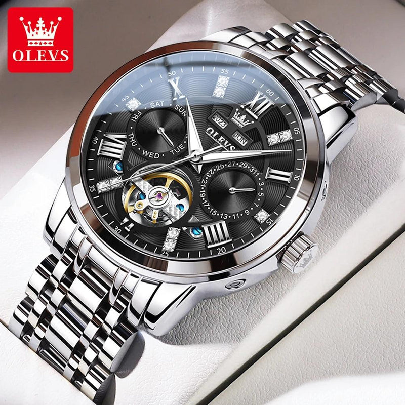 OLEVS 6701 Skeleton Automatic Watch for Men