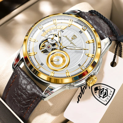 POEDAGAR 1427 Skeleton Tourbillon Automatic Watch for Men