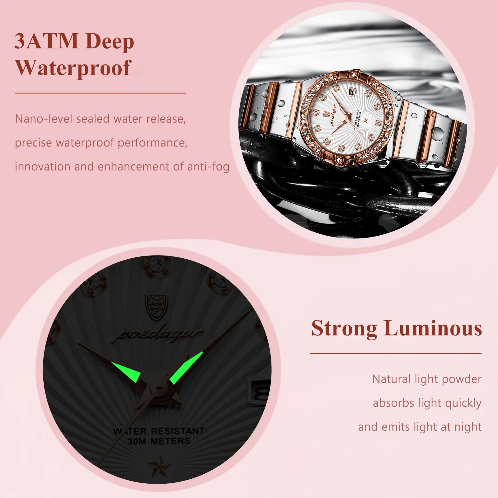 POEDAGAR 302 Luxury Woman Wristwatch