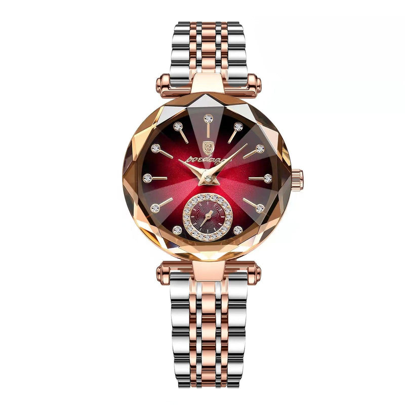 POEDAGAR 719 Elegant Diamond Dial Ladies Wristwatch