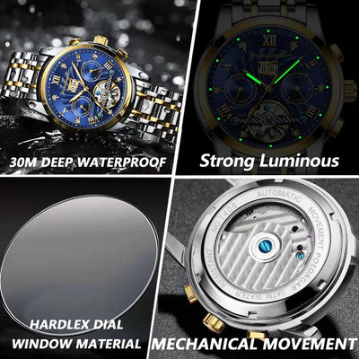 POEDAGAR 1408 Luxury Automatic Mechanical Wristwatch
