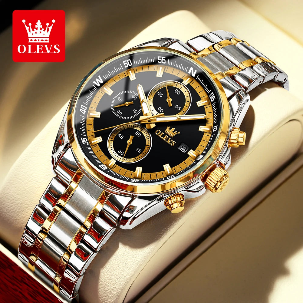 OLEVS Casual Fashion Stainless Steel Chronograph Watch TY713