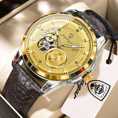 POEDAGAR 1427 Skeleton Tourbillon Automatic Watch for Men