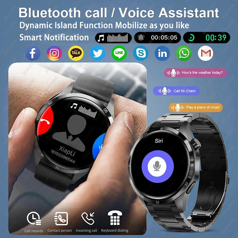 Smart Watch 4 Pro AMOLED HD Screen Bluetooth Call NFC Health Monitoring Watch GT4 Pro