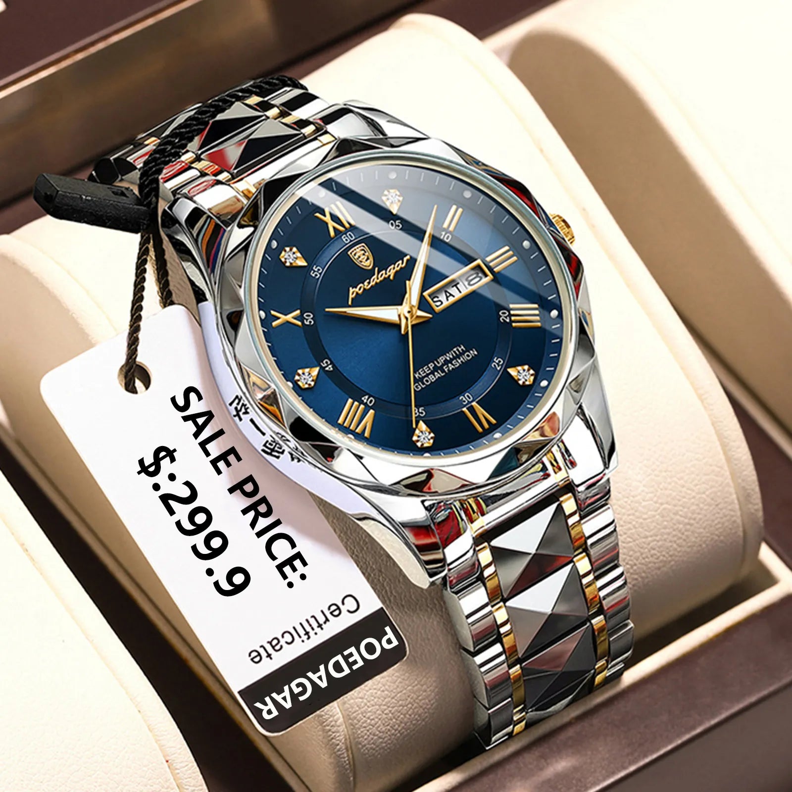 POEDAGAR Top Brand Luxury Man Wristwatch 615