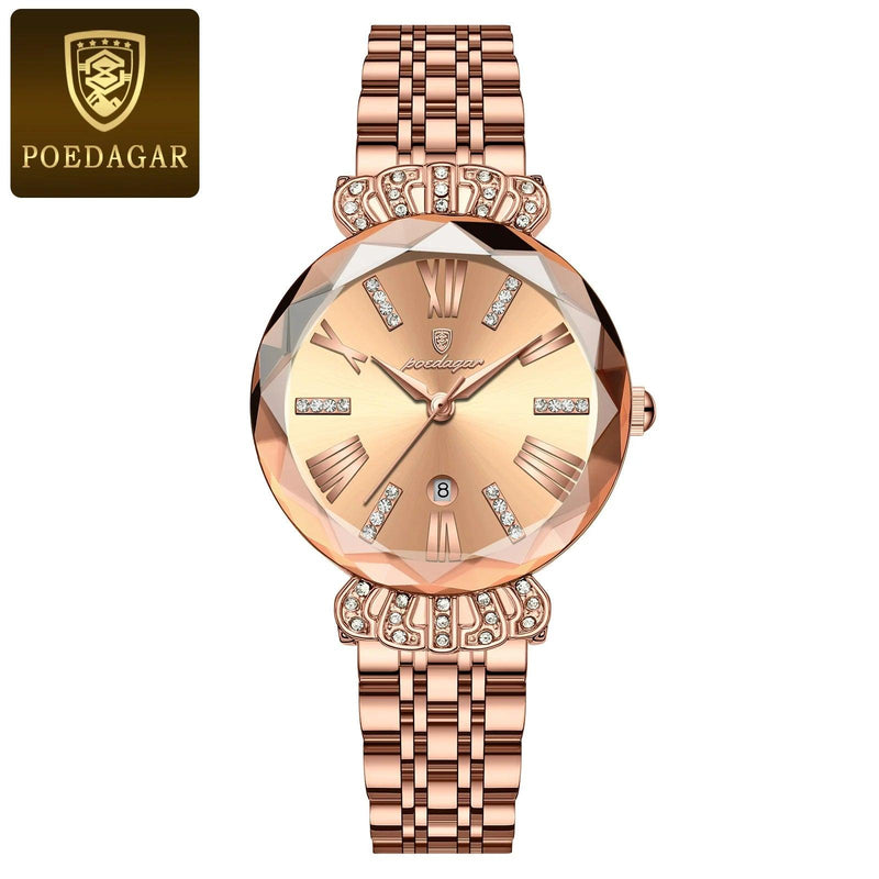 POEDAGAR 766 Luxury Diamond Crown Ladies Watch