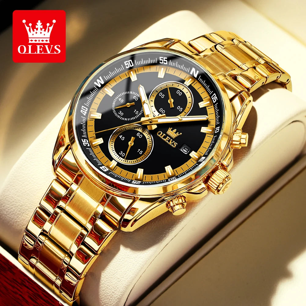 OLEVS Casual Fashion Stainless Steel Chronograph Watch TY713