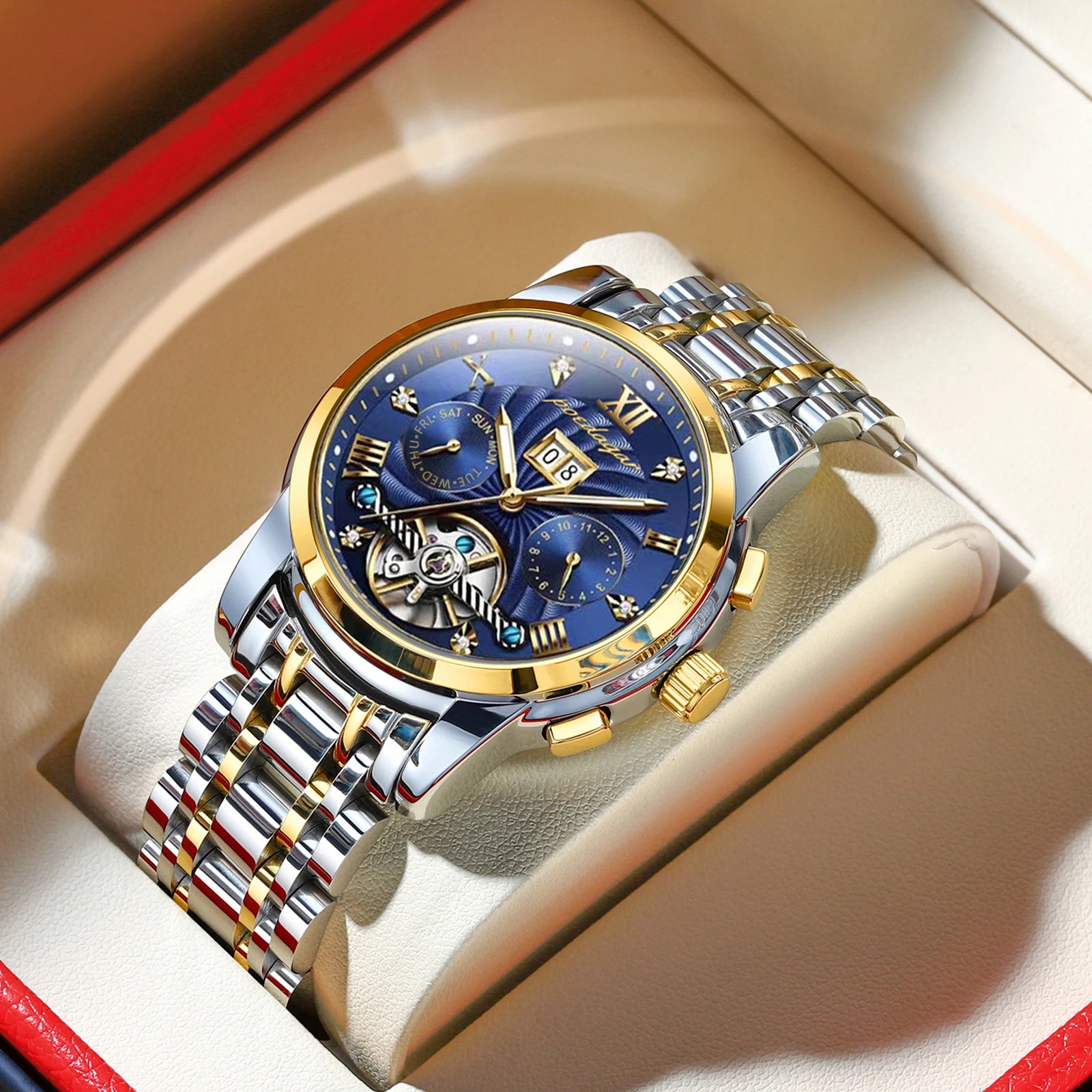 POEDAGAR 1408 Luxury Automatic Mechanical Wristwatch