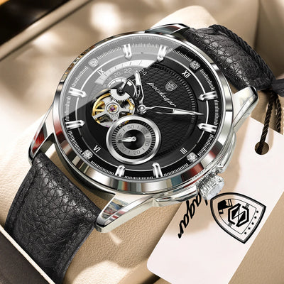 POEDAGAR 1427 Skeleton Tourbillon Automatic Watch for Men