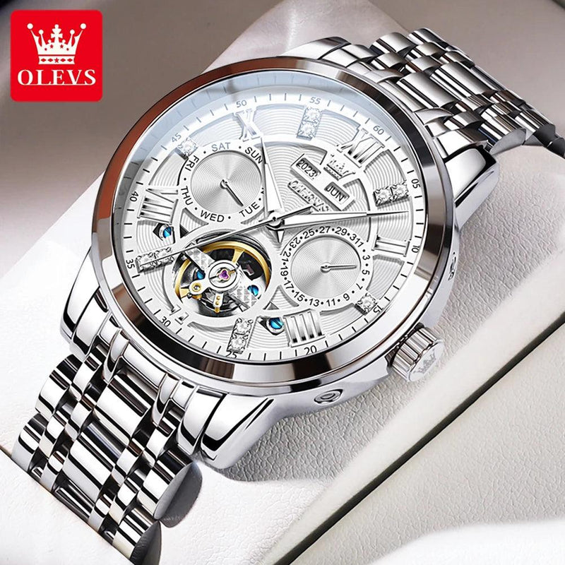 OLEVS 6701 Skeleton Automatic Watch for Men