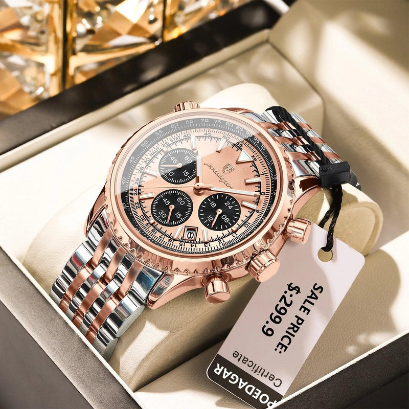 POEDAGAR 960 Chronograph Military Watch for Men