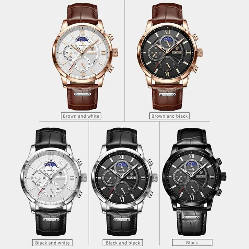 LIGE Casual Chronograph Quartz Watch LG8932