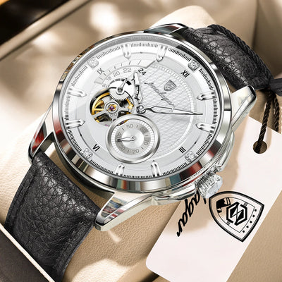 POEDAGAR 1427 Skeleton Tourbillon Automatic Watch for Men