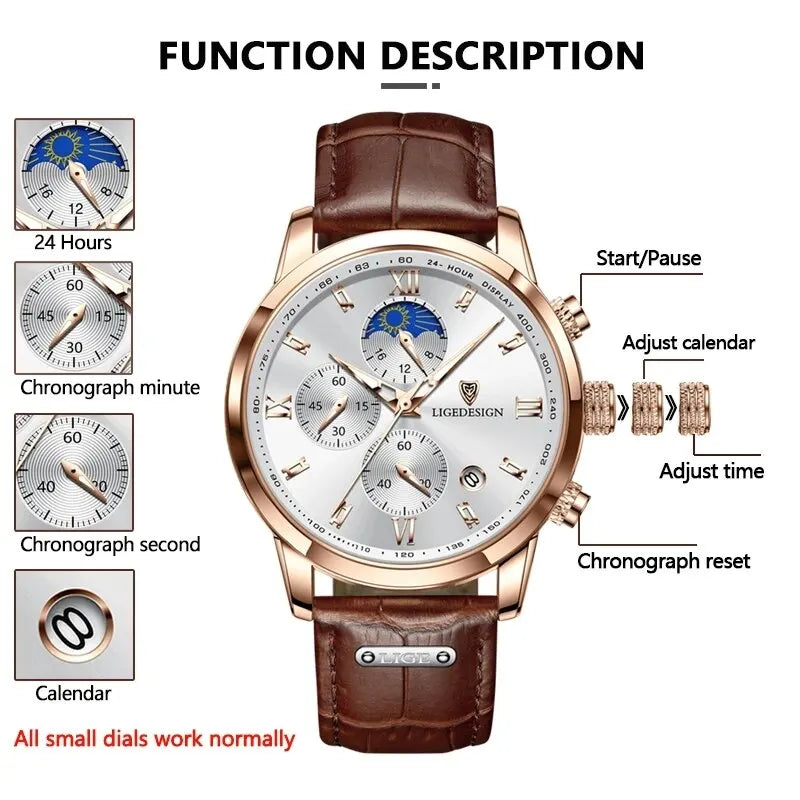 LIGE Casual Chronograph Watch LG8953