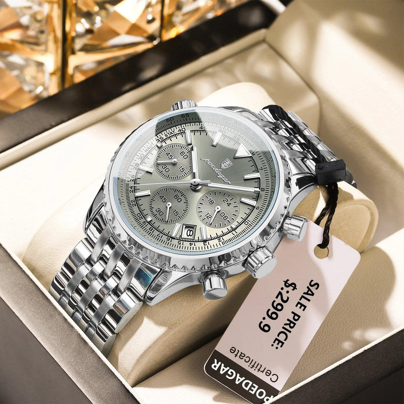 POEDAGAR 960 Chronograph Military Watch for Men