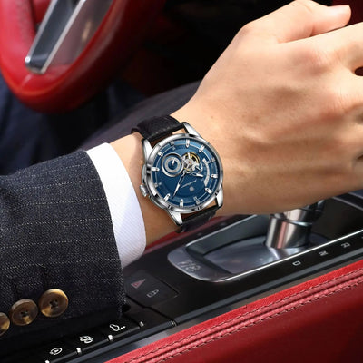 POEDAGAR 1427 Skeleton Tourbillon Automatic Watch for Men