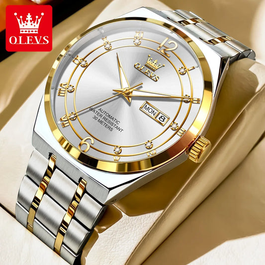 OLEVS 7068 Original Automatic Self Winding Wristwatch Date & Day