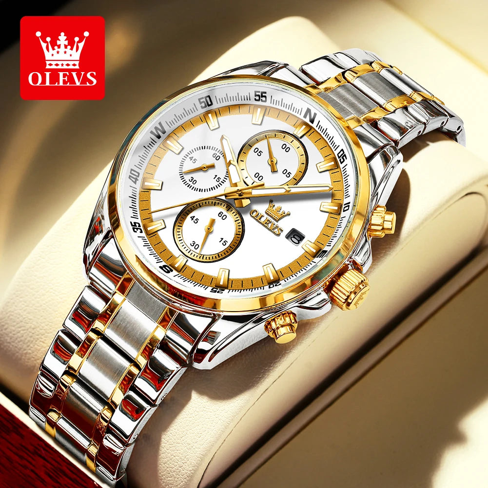 OLEVS Casual Fashion Stainless Steel Chronograph Watch TY713