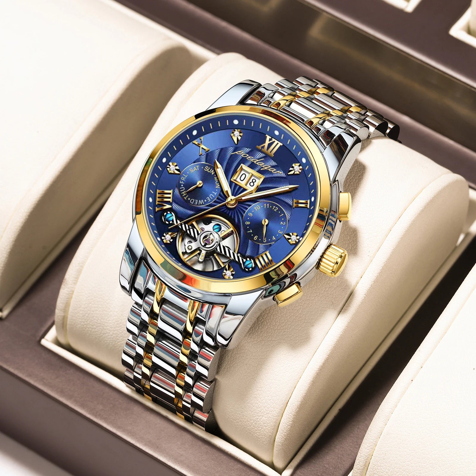 POEDAGAR 1408 Luxury Automatic Mechanical Wristwatch