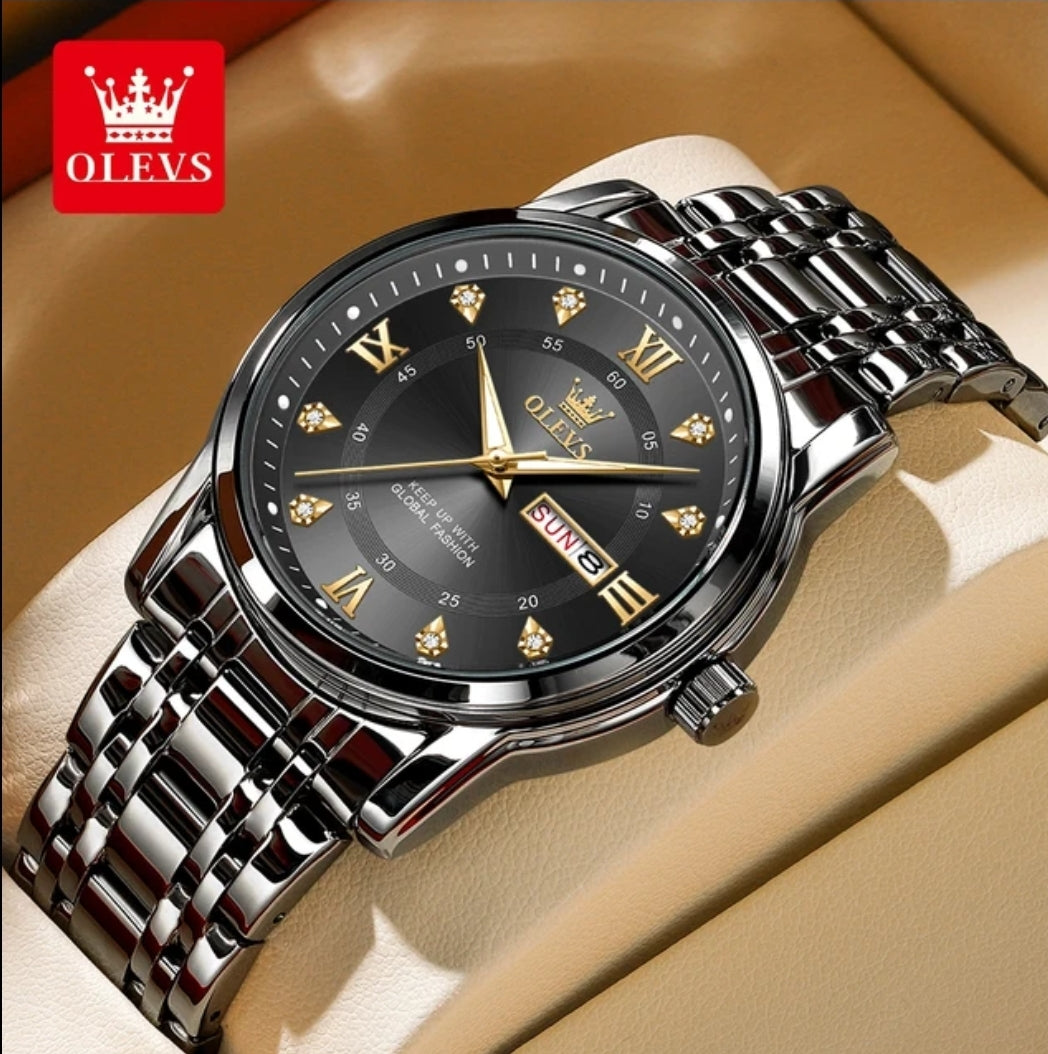 OLEVS 5513 Men's Classic Business Wristwatch Dual Calendar