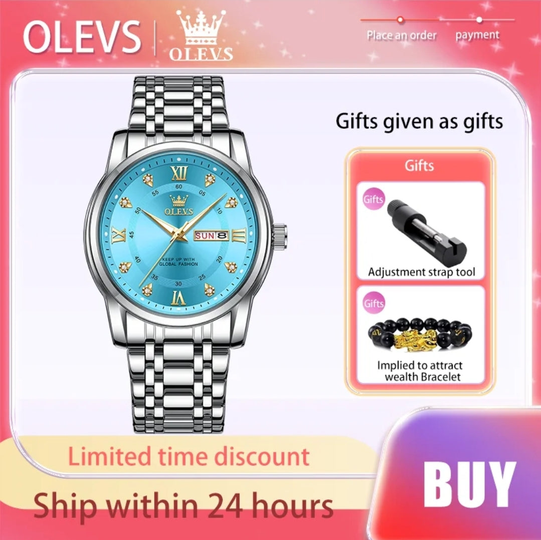 OLEVS 5513 Men's Classic Business Wristwatch Dual Calendar