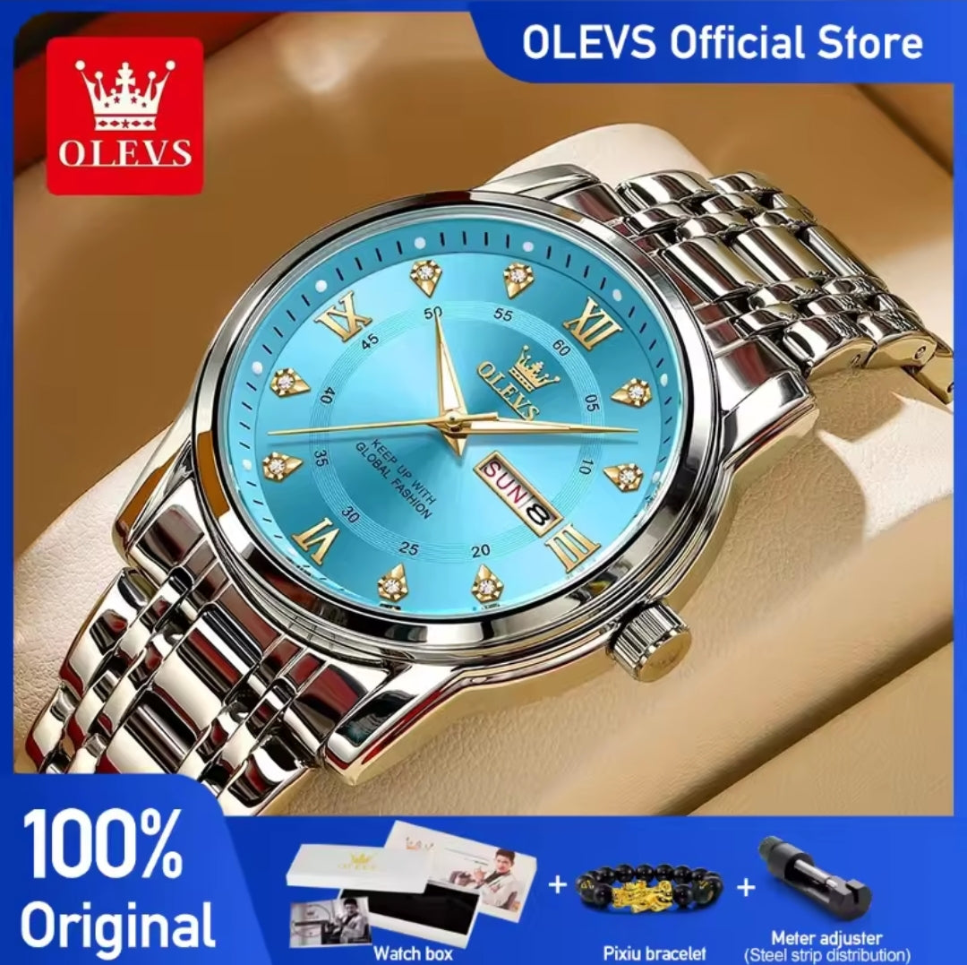 OLEVS 5513/TY712 Men's Classic Business Wristwatch Dual Calendar