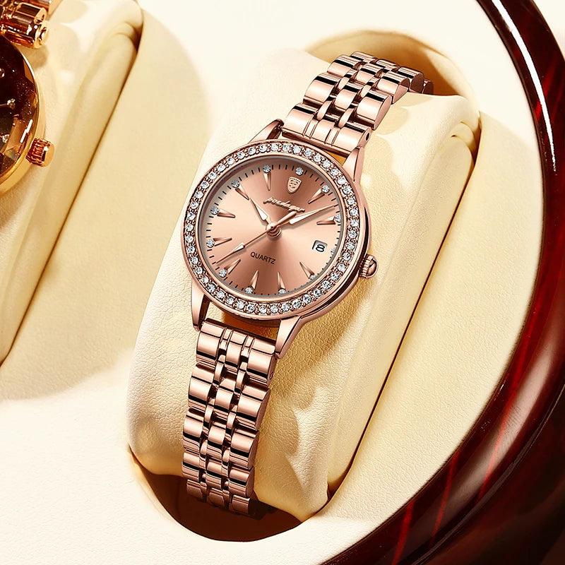 POEDAGAR 366 Ultra Thin Diamond Dial Ladies Watch