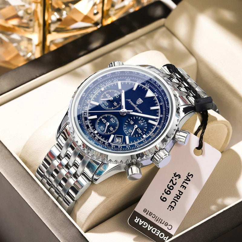 POEDAGAR 960 Chronograph Military Watch for Men