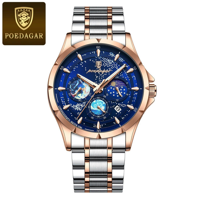 POEDAGAR 916 Luminous Chronograph Men's Quartz Watch