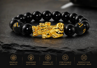 Black Beads Bracelet for Mens
