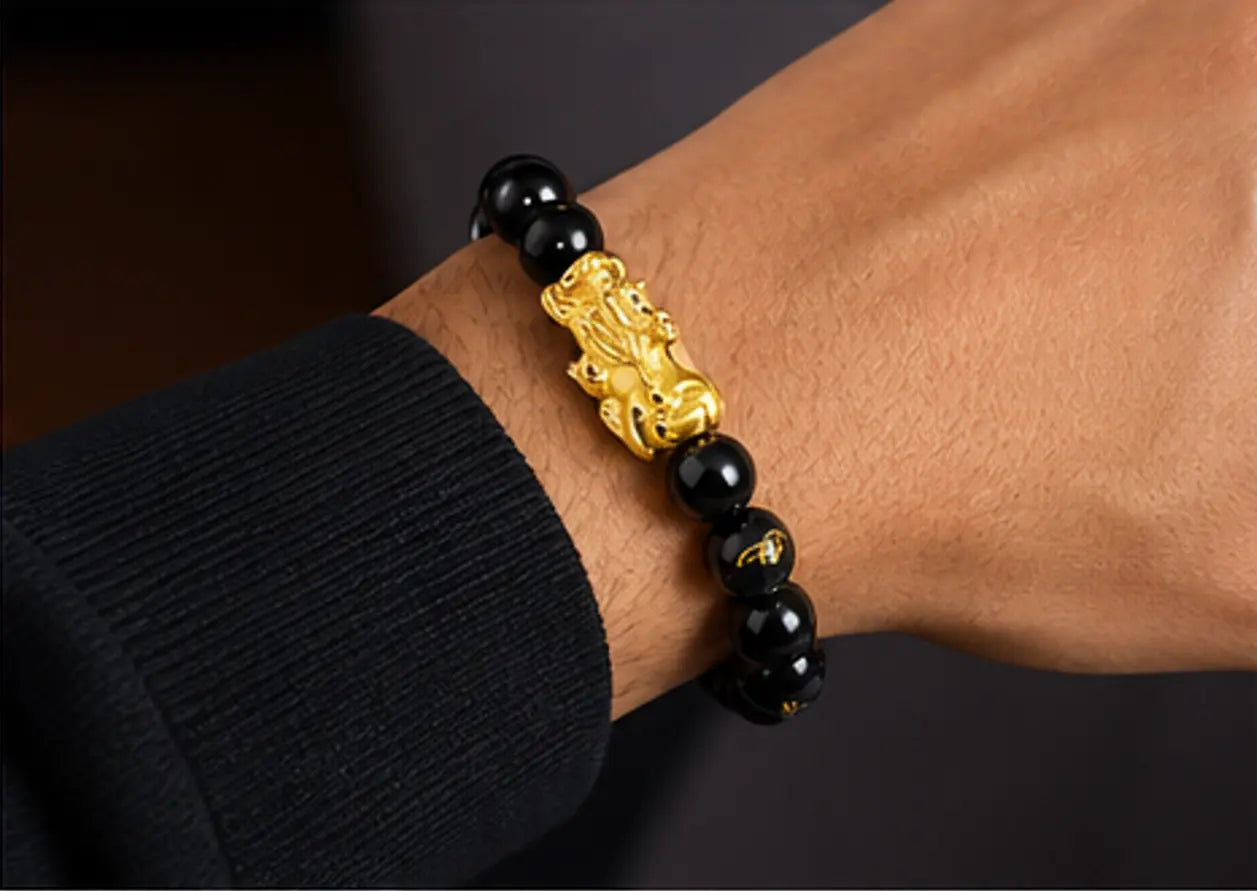 Black Beads Bracelet for Mens