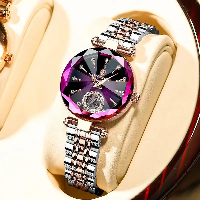 POEDAGAR 719 ELEGANT DIAMOND DIAL LADIES WRISTWATCH main product image