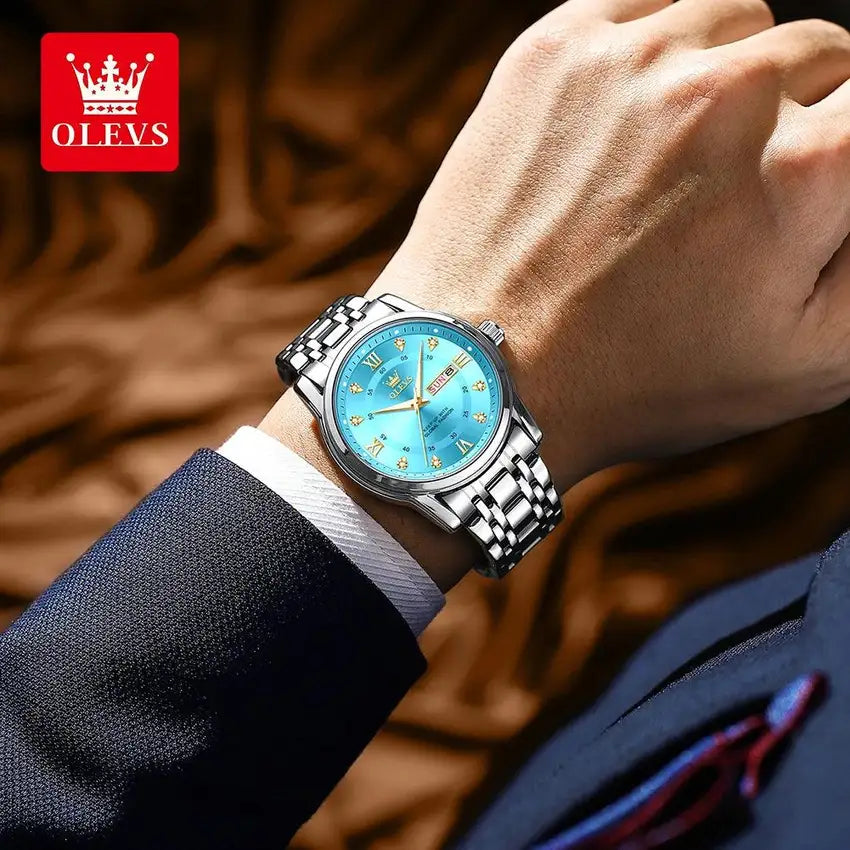 OLEVS Men's Classic Business Wristwatch Dual Calendar - gallery image 2