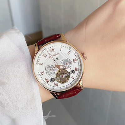 POEDAGAR 1409 Automatic Mechanical Hollow Watch
